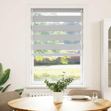 vidaXL Zebra rolgordijn 90x150 cm stofbreedte 85,9 cm, Verzenden, Nieuw, Grijs