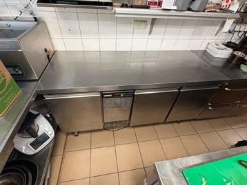 Zanussi RVS vrieswerkbank 3-deurs – defect, koelde goed – vo, Ophalen, Gebruikt, Koelen en Vriezen