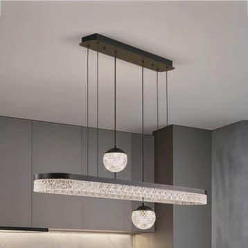Moderne LED Plafondlamp Hanglamp Ovaal met Kristaldecoratie, Verzenden, Nieuw