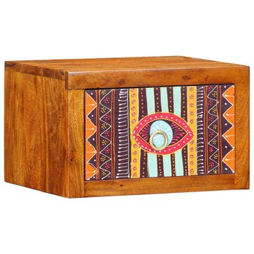 vidaXL Nachtkastje met lade Bruin 35 x 30 x 22 cm, Minder dan 45 cm, Verzenden, Nieuw, Minder dan 55 cm