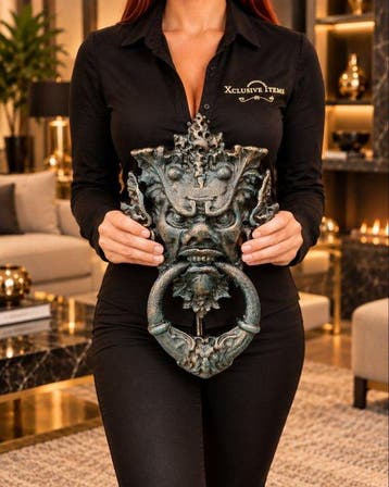 sculptuur, XL Iron Door Knocker - 36 cm - IJzer - 2026