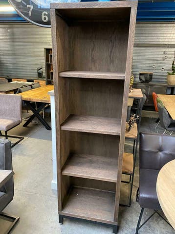 Boekenkast drift wood, smoke brown (nieuw, outlet), Nieuw, Overige houtsoorten, Met plank(en)