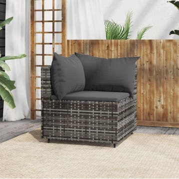Modulaire Tuinbank - Antraciet Kussen | Tweedekansje OP=OP, Tuin en Terras, Tuinsets en Loungesets, 2 zitplaatsen, Ophalen of Verzenden