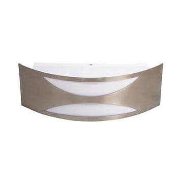 Tuin/Buitenlamp/Wandlamp Vierkant/Ovaal Mat Chroom RVS, Nieuw, Ophalen of Verzenden, Rvs, Hanglamp