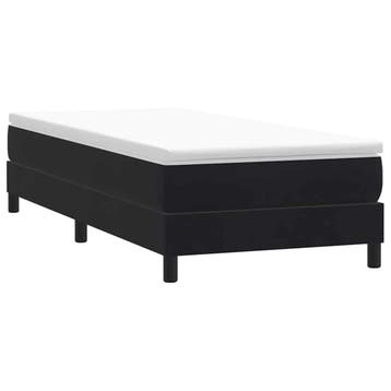 vidaXL Boxspring zonder matras fluweel zwart 90x210 cm, Verzenden, Nieuw, Zwart, Stof
