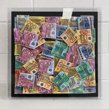 Mike Blackarts - Euro 3D Currency Composition Acrylic Box