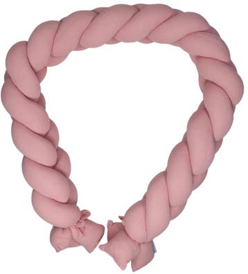 MamaLoes Soft Cotton Licht Roze 210 cm Braided Bedbumper, Kinderen en Baby's, Kinderkamer | Beddengoed, Verzenden, Nieuw