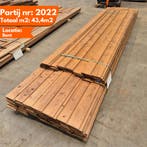 Thermo Vuren Rabat planken Geborsteld 4200-3000x143/130x18, Ophalen of Verzenden, Nieuw