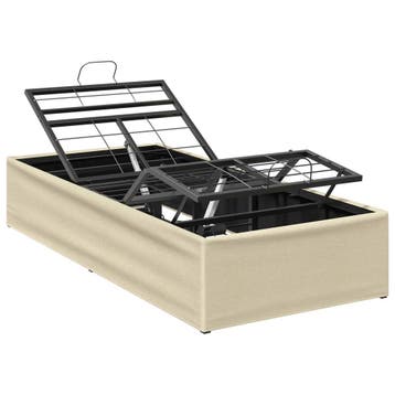 vidaXL Elektrisch Verstelbaar Bedframe Crèmekleurig, Verzenden, Nieuw, Crème, Metaal