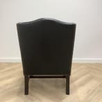 vintage Arne Norell leren fauteuil, zwart, Huis en Inrichting, Stoelen, Gebruikt, Zwart, Leer, Ophalen of Verzenden