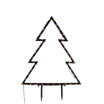Kerst prikspot boom zwart 54cm incl. LED IP44 - Kas, Diversen, Kerst, Verzenden, Nieuw