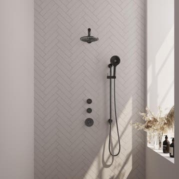 Brauer Gunmetal Carving Thermostatische Regendoucheset, Ophalen of Verzenden, Nieuw