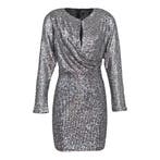 Ibana • zilveren pailletten jurk Felicity • 38, Kleding | Dames, Jurken, Maat 38/40 (M), Verzenden, Nieuw, Grijs