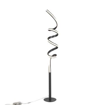 Design vloerlamp zwart incl. LED en dimmer - Twisted, Verzenden, Nieuw, Design
