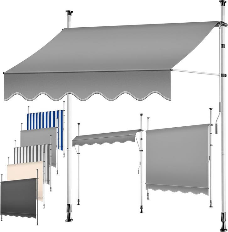 Klemluifel - Balkon luifel - Verticale luifel - 400 cm - Gri, Tuin en Terras, Zonneschermen, Zo goed als nieuw, Verzenden