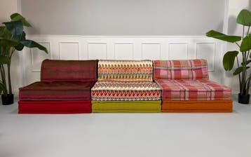 Roche Bobois Mah Jong designbank stof bank handgemaakt MahJo, Huis en Inrichting, Driepersoons, Ophalen of Verzenden, Zo goed als nieuw