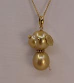 Ketting met hanger - 18 karaat Geel goud, Diep gouden, Sieraden, Tassen en Uiterlijk, Antieke sieraden