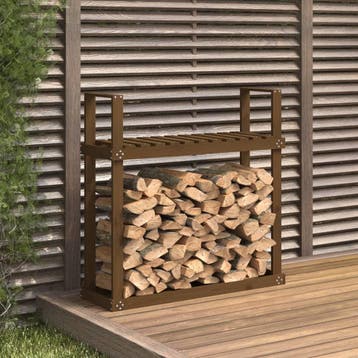 vidaXL Haardhoutrek 110x35x108,5 cm massief grenenhout, Huis en Inrichting, Kachels, Verzenden, Nieuw