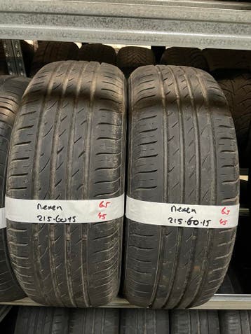 215-60-15 Nexen Zomerbanden 6.5mm Incl Montage 215 60 15, Ophalen, 15 inch, Band(en), Personenwagen