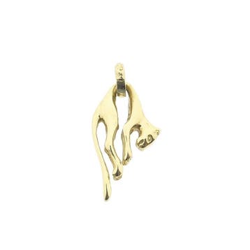 Gouden hanger van een panter (Hanger of bedel), Ophalen of Verzenden, Gebruikt, Goud, Overige merken