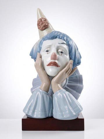Lladró - José Puche - sculptuur, Sad Clown - 31 cm -
