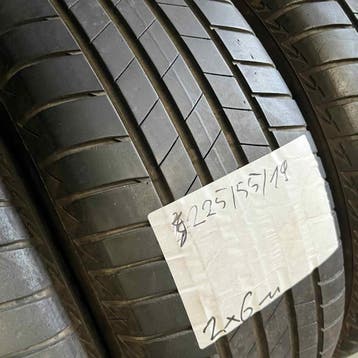 2 x Bridgestone Turanza T005 225-55-19 Zomerbanden 6mm, 19 inch, Gebruikt, Ophalen of Verzenden, Band(en)