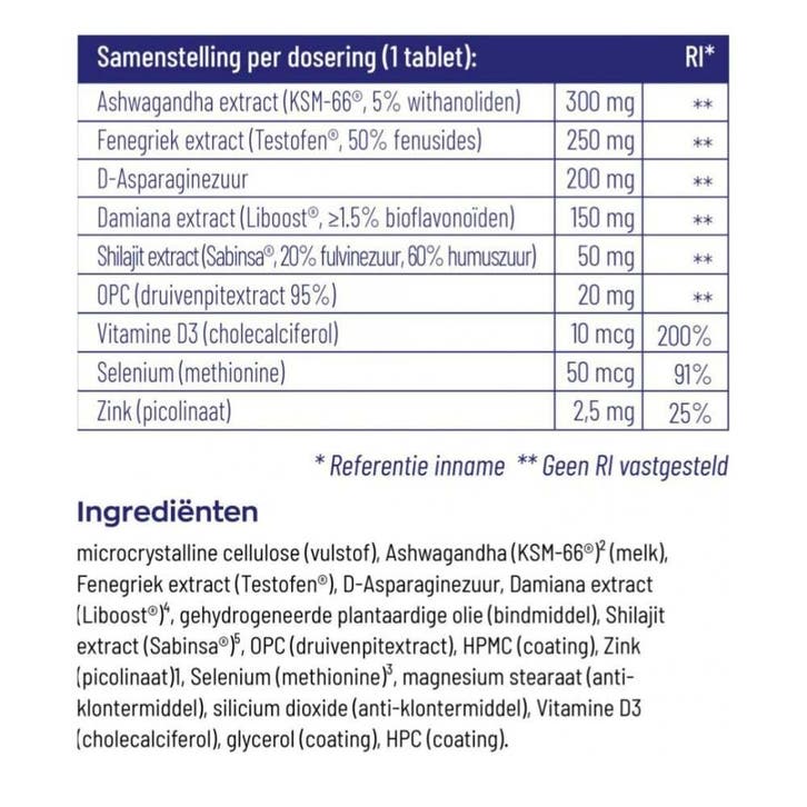 Vitakruid Homme Testosteronsupport 90pcs, Sieraden, Tassen en Uiterlijk, Uiterlijk | Haarverzorging, Overige typen, Nieuw, Ophalen of Verzenden