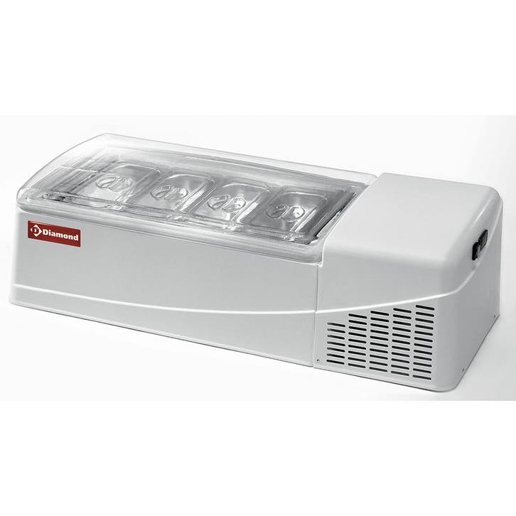 Diamond Schepijsvitrine | GEL | Wit | 4x 6.5L | Statisch | 1, Witgoed en Apparatuur, Koelkasten en IJskasten, Ophalen of Verzenden