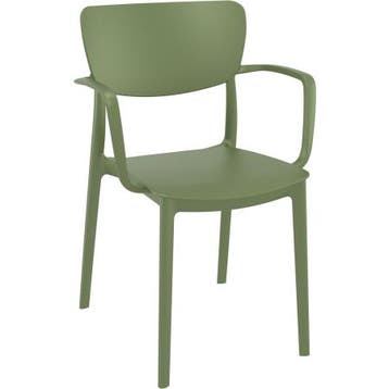 (MDK-107189) Siesta Lisa designstoel olijfgroen, Huis en Inrichting, Stoelen, Ophalen of Verzenden, Nieuw