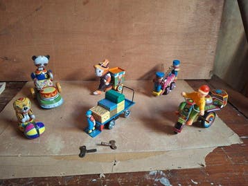 Huki - Blikken speelgoedfiguur - Circus tin speelgoed set -