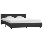 vidaXL Bedframe met LED kunstleer zwart 160x200 cm, Overige materialen, Verzenden, Zwart, 200 cm