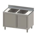 RVS Spoeltafel met Onderkast | Spoelbak Midden | 200x70x9..., Verzenden, Nieuw in verpakking