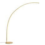 Moderne booglamp messing incl. LED met touch dimmer - Arlow, Verzenden, Nieuw, Metaal, Modern