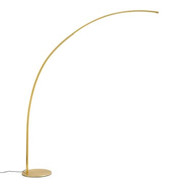 Moderne booglamp messing incl. LED met touch dimmer - Arlow, Verzenden, Nieuw, Metaal, Modern