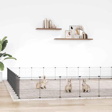 vidaXL Huisdierenkooi met deur 44 panelen 385x385x35 cm, Verzenden, Nieuw