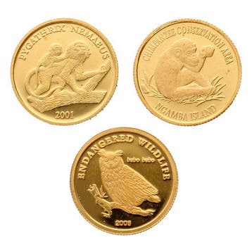 Uganda, Laos, Mongolië. 1999/2005 - Wildlife (3 stuks)