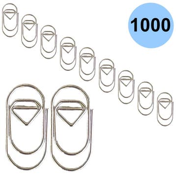 Fako Bijoux - 1000x Mini Paperclip Diamant Zilver -, Verzenden, Nieuw