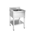 GGM Gastro | RVS spoeltafel PREMIUM - 600x700mm - met |, Verzenden, Nieuw in verpakking, RVS Meubilair