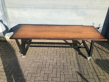 Gebruikte Horecatafel (260x100cm) - T1496 Vintage/Café, Ophalen, Nieuw