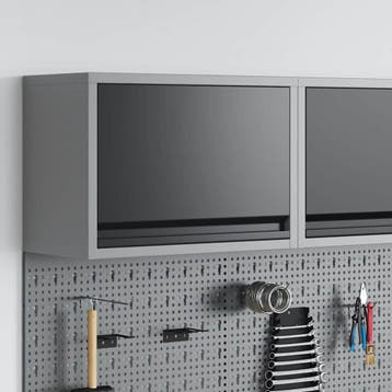 vidaXL Gereedschapskast met opslag Zwart en Grijs 50 x 25 x, Verzenden, Nieuw