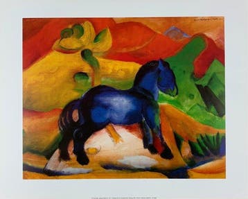 Franz Marc (1880-1916) - Little Blue Horse, 1913 - Artprint