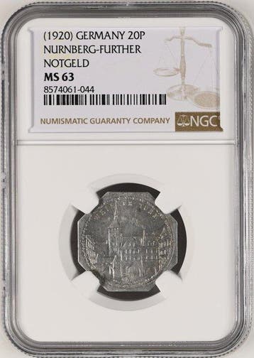 Duitsland, Weimar Republiek 20 Pfennig 1920 - NGC MS63