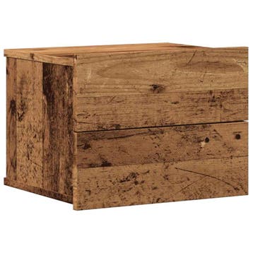 vidaXL Nachtkastje wandgemonteerd 40x32x30 cm oud, Verzenden, Nieuw, Hout