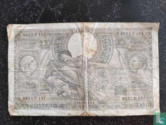 België 100 frank - 20 Belgas - 1942, Postzegels en Munten, Bankbiljetten | België, Los biljet, Verzenden