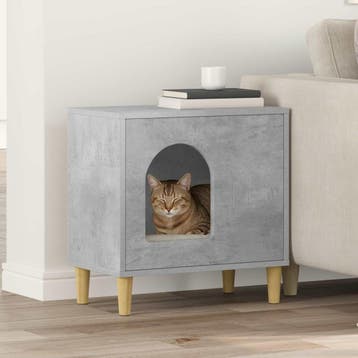 vidaXL Kattenhuis Beton 51 x 30 x 52 cm Bewerkt hout, Verzenden, Nieuw