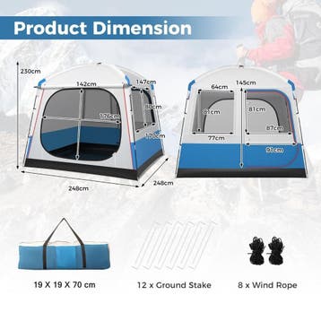 2dekans | Coast Campingtent voor 5 Personen - Grote Netdeur, Ophalen of Verzenden, Zo goed als nieuw