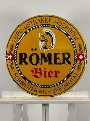 Römer Bier - Emaille bord - Ø50 cm - Gemaakt van een dikke