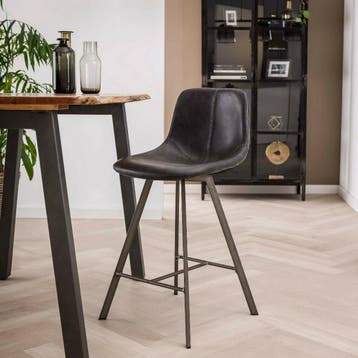 Fraaai Barstoel Jill Kuip Zwart 66 cm - Outlet A, Ophalen of Verzenden, Nieuw, Zwart