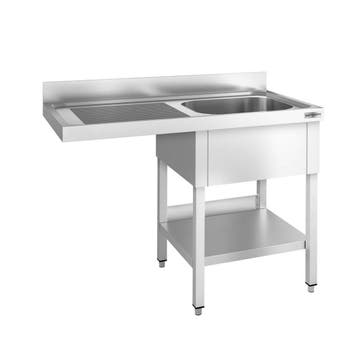 GGM Gastro | RVS aanvoertafel voor vaatwasser - 1400x600mm -, Verzenden
