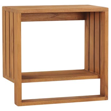 vidaXL Handdoekenrek wandmontage 35x20x35 cm massief, Verzenden, Nieuw, Bruin